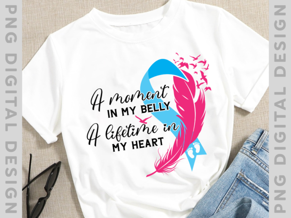 Miscarriage awareness png file for shirt, pregnancy and infant loss awareness, pink and blue ribbon design instant download hh