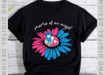 Miscarriage Awareness PNG File For Shirt, Sunflower Shirt Design, Pink And Blue Ribbon, Pregnancy And Infant Loss Awareness Design HH
