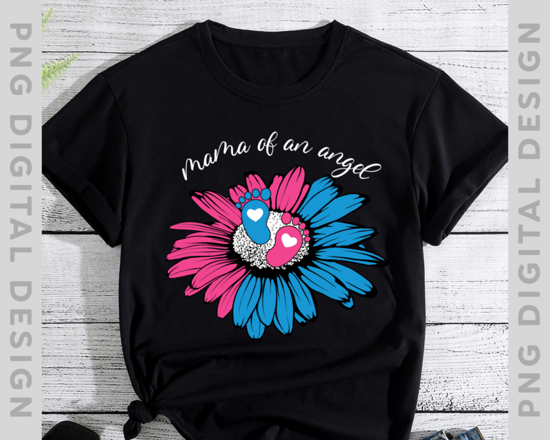 Miscarriage Awareness PNG File For Shirt, Sunflower Shirt Design, Pink And Blue Ribbon, Pregnancy And Infant Loss Awareness Design HH