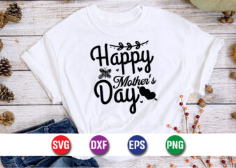 Happy Mother’s Day, Mother’s day shirt print template, typography design for mom mommy mama daughter grandma girl women aunt mom life child best mom adorable shirt