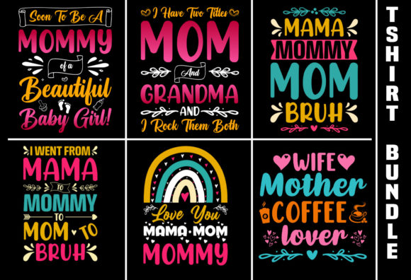 Mom Dad T-Shirt Design Mega Bundle,