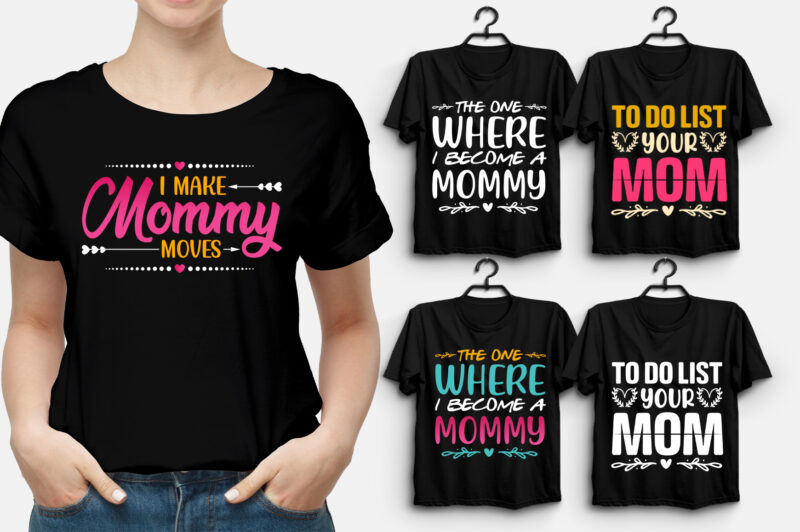 Mom Mother’s Day T-Shirt Design Bundle