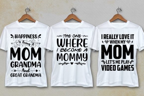 Mom Dad T-Shirt Design SVG Bundle