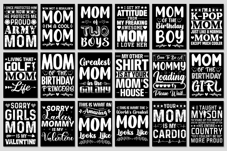 Mom Mother T-Shirt Design Mega Bundle