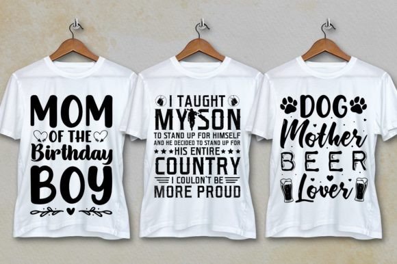 Mom Dad T-Shirt Design SVG Bundle