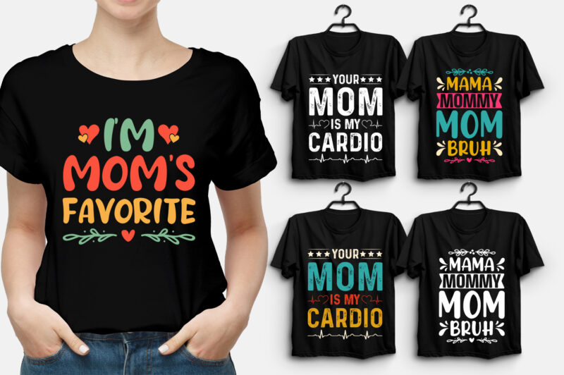 Mom Mother’s Day T-Shirt Design Bundle