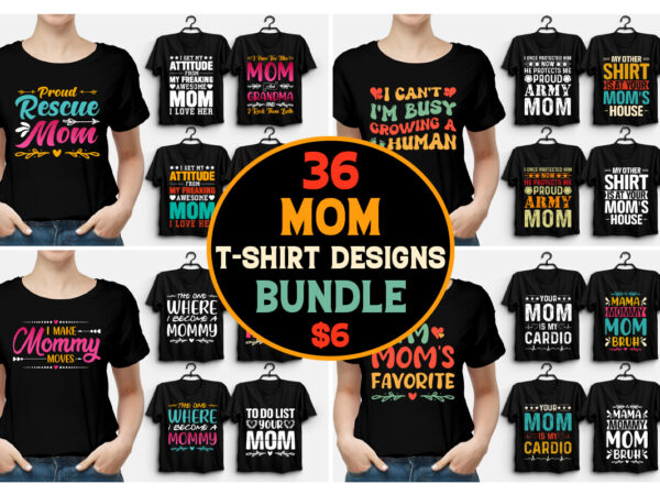 Mom mother’s day t-shirt design bundle