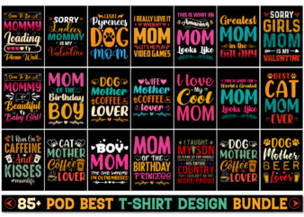 Mom T-Shirt Design Bundle-Amazon Best Selling T-Shirt Design Bundle