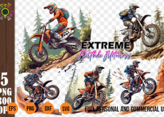 Motocross Clipart PNG 5 Extreme Dirtbike Motocross Sublimation t-shirt design