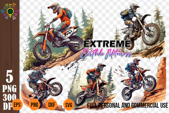 Motocross clipart png 5 extreme dirtbike motocross sublimation t-shirt design