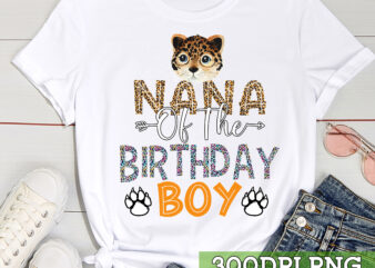 Nana of The Birthday Boy Cheetah, Giraffe Nana T-Shirt, Custom shirt, Matching Family shirt TC