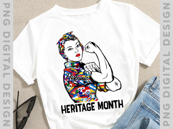 National hispanic heritage month woman latino countries flag t-shirt, hispanic heritage month png file instant download ph