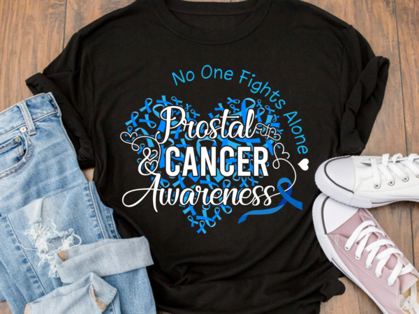 No one fights alone png design, prostate cancer awareness png file, cancer support png design, blue ribbon ch