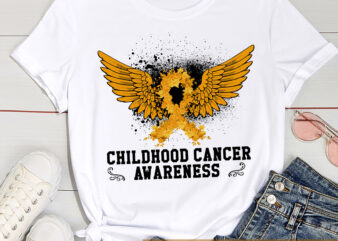 PNG File – Childhood Cancer Awareness Design For Shirt, Cancer Survivor Gift, Gold Ribbon Shirt, Cancer Fighter Digital Download HC