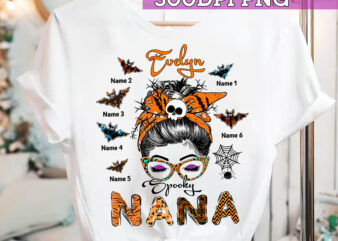 PNG File – Halloween Grandma Shirt Design, Spooky Nana Shirt, Gift For Grandma, Halloween Costume Instant Download HC