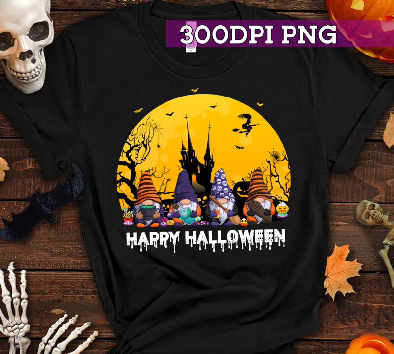 PNG File – Halloween Shirt Design, Halloween Gnomes Shirt, Fall Shirt, Spooky Season Shirt, Instant Download HC(1)
