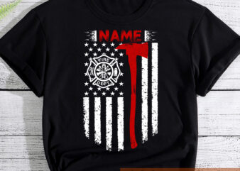 Personalized Firefighter Shirt Customized Firefighter Gift Thin Red Line Fire Axe Firefighter Name TShirt Firefighting T Shirt PC