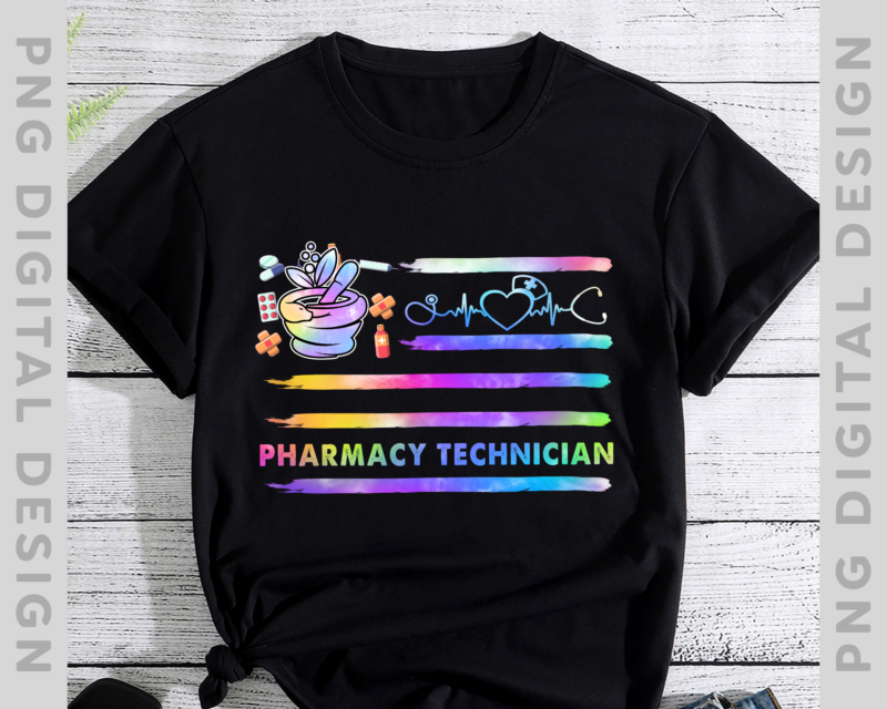 Pharmacy Tech Tie Dye T-shirt, Cute Pharmacy Technician Shirt for Woman, Women Pharmacy Tech Shirt, CPhT Shirt, Pharmacy Technician Gift PNG file PH