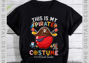 Pirate 2nd Grade Teacher Spooky Halloween Costume Pirate Day T-Shirt PNG file PH
