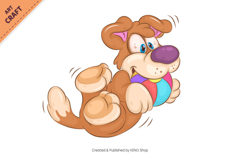 Big Bundle of Cartoon Dogs 04. Clipart.