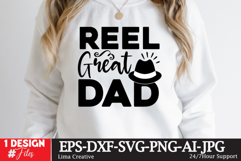 Reel Great Dad T-shirt Design, Retro Father's Day SVG Bundle, Father's Day Svg, Dad SVG, Daddy, Best Dad SVG, Gift for Dad Svg, Retro Papa Svg, Cut File Cricut, Silhouette