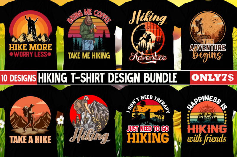 Camping T-shirt DEsign Mega Bundle , 6o Design ,Hiking T-shirt Design BUndle 10 Design PNG ,100+ Adventure Png Bundle, MountaiBig Hiking Svg Bundle, Mountains Svg, Hiking Shirt Svg, Hiking Quotes