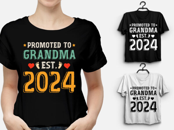 Promoted to grandma est 2024 t-shirt design