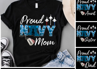 Proud Navy Mom PNG File For Shirt, Proud Navy Grandma Design, Military Instant Download, Military Family Gift PH