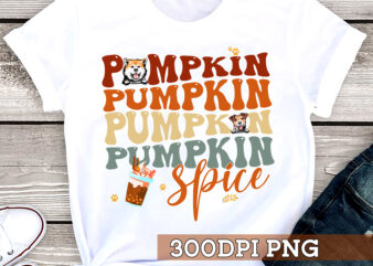 Pumpkin Spice PNG File, Dog Lover Gift, Dog Mom Gift, Fall PNG Design For Shirt, Fall PNG Digital Dowload hc
