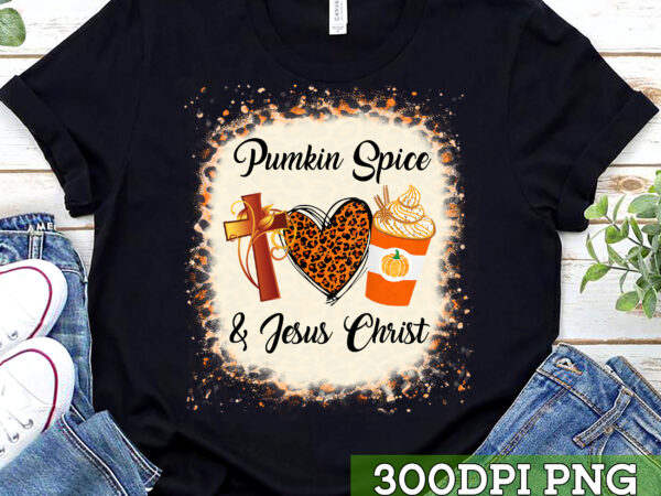 Pumpkin spice _ jesus christ autumn fall leopard thanksgiving nc t shirt illustration
