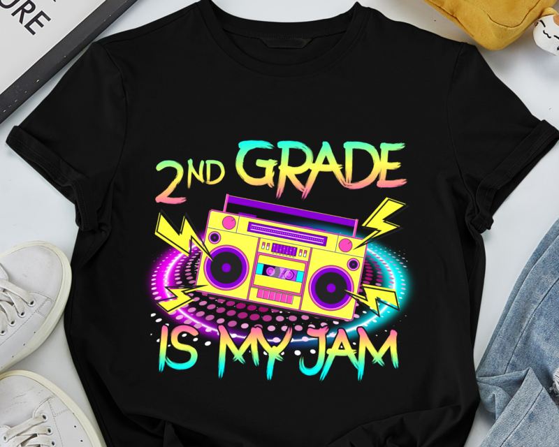 RD 2nd Grade Is My Jam First Day Of School Funny Retro Teacher T-Shirt