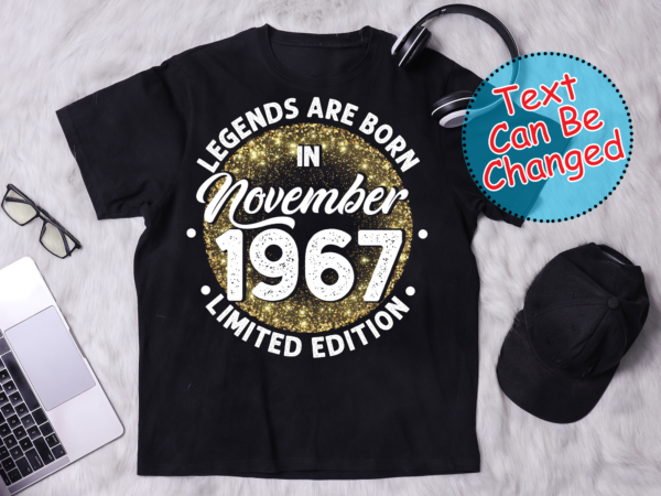 Rd birthday november 1967 year limited edition used legends t-shirt