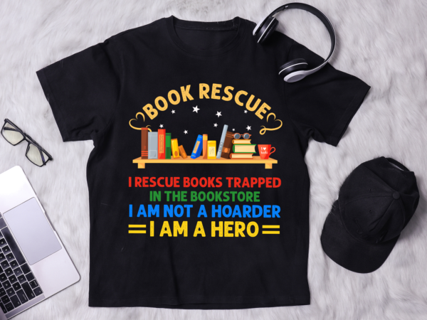 Rd book rescue literary bookworm book lovers men women gift t-shirt