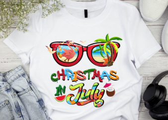 RD Christmas In July, Hello Summer, Summer Vibes, Beach Vacation Gift Digital PNG t shirt design online