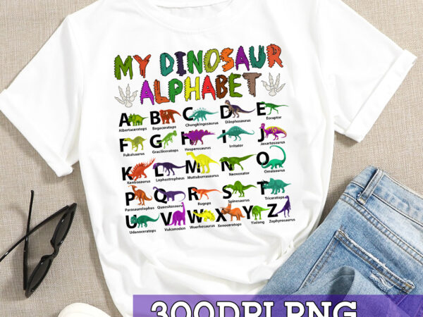 Rd dinosaur alphabet dino abc for kids boys men women dinosaur t-shirt