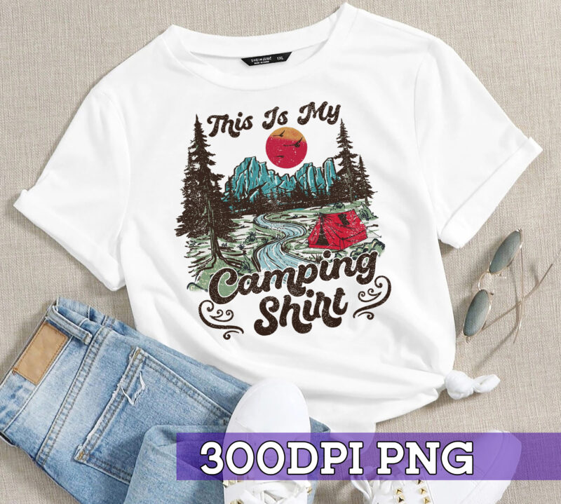 RD Funny Camp Camper Retro Camping Tent This Is My Camping T-Shirt