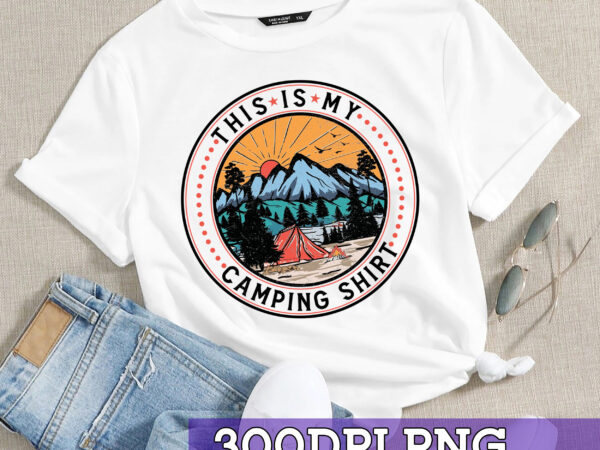 Rd funny camp camper retro camping tent this is my camping t-shirt 1