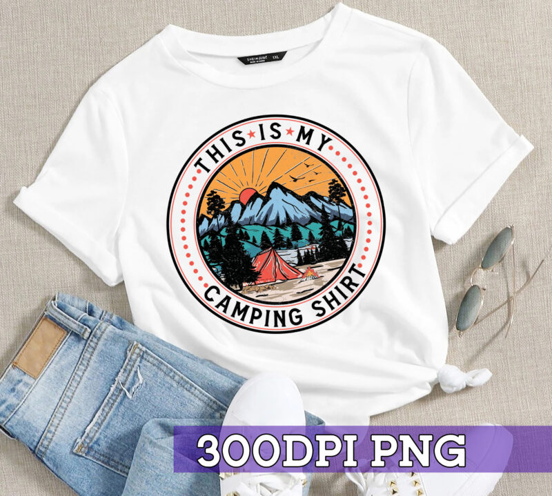 RD Funny Camp Camper Retro Camping Tent This Is My Camping T-Shirt 1