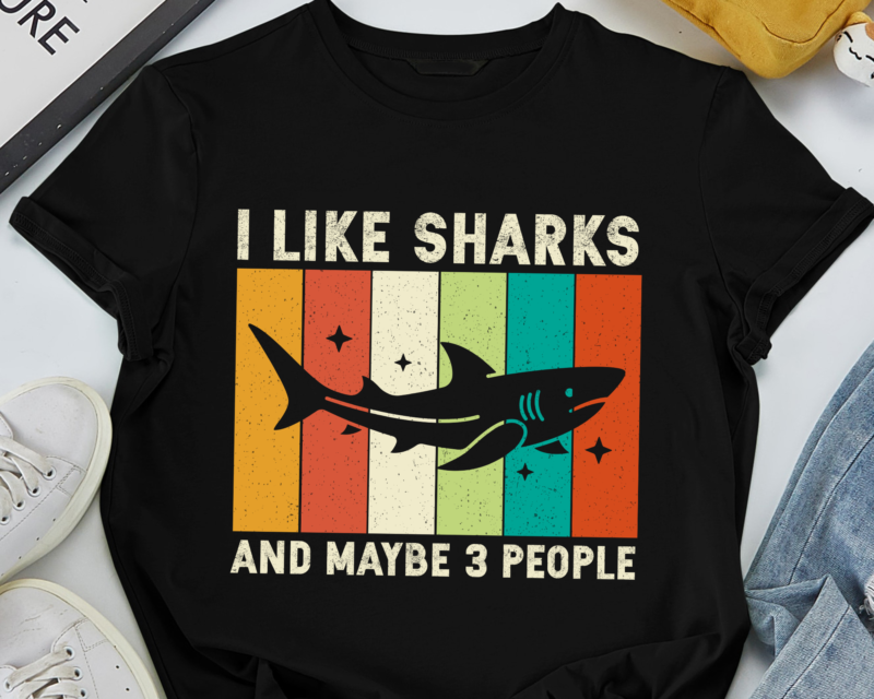 RD Funny Shark Design For Kids Men Women Animal Shark Stuff