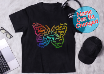 RD Girl_s personalised butterfly t-shirt, birthday gift, rainbow t-shirt, custom tee, gifts for girls, for kids, for toddlers, for daughter