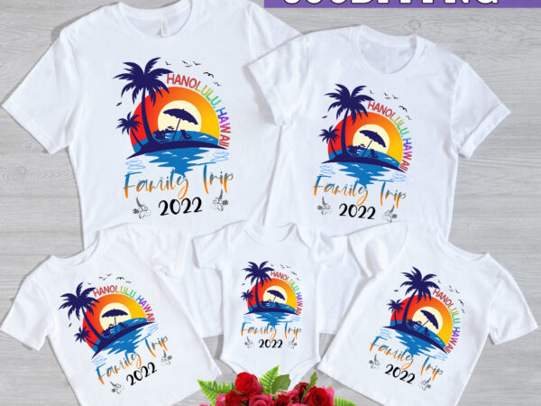 Rd honolulu, hawaii, custom vacation shirts family beach matching t-shirt, summer camp group baby