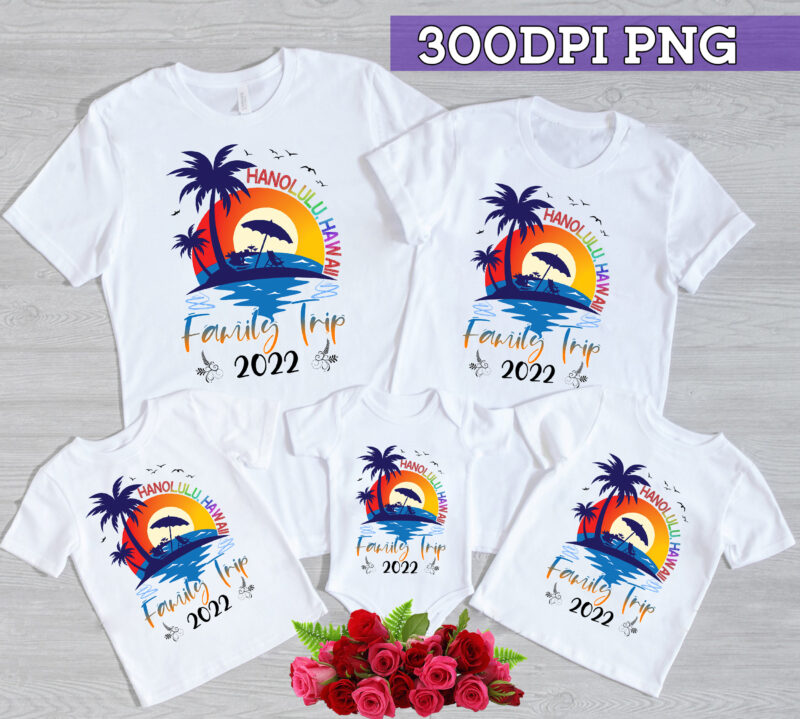 RD Honolulu, Hawaii, Custom Vacation Shirts Family Beach Matching T