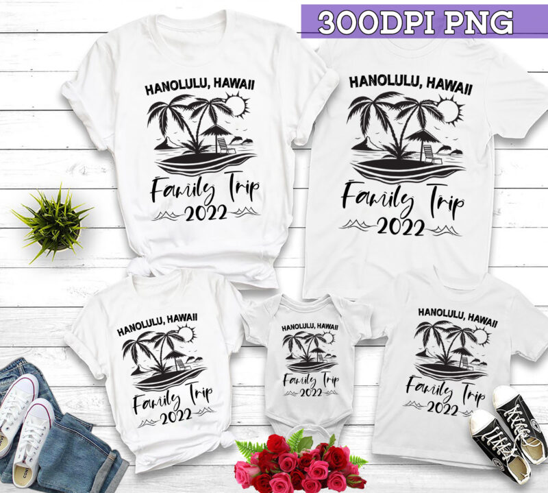 RD Honolulu, Hawaii, Custom Vacation Shirts Family Beach Matching T-shirt, Summer Camp Group Baby 1