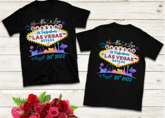 RD Just Married in Fabulous Las Vegas Nevada Wedding Shirt , Personalized Just Married Vegas Wedding Shirt, Unique Gift for Newlywed Couple