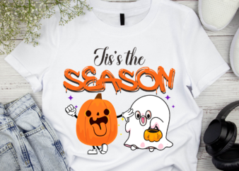 RD Retro Halloween Shirt Fall Shirts Ghost Shirt Fall Apparel Pumpkin Shirt Halloween Tshirt Spooky Season Shirt Cute Halloween Graphic Tee