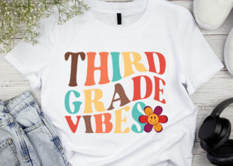 RD Third Grade Vibes – 3rd Grade Team Retro 1st Day of School T-Shirt-01