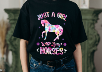 RD Tie Dye Horse Girl Just a Girl who Loves Horses Lovers T-Shirt