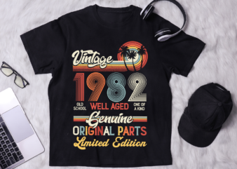 RD Vintage 1982 Original Parts T Shirt, 40th Birthday Gifts Shirt, 1982 Birthday Shirt, 1982 T shirt, 40th Birthday Gift for Him – Her