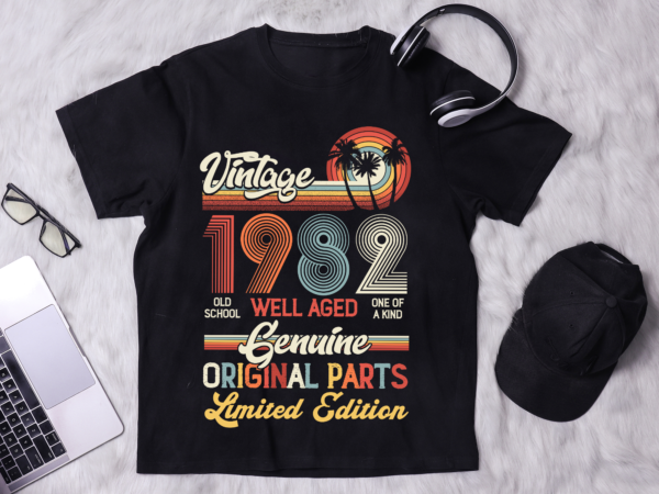 Rd vintage 1982 original parts t shirt, 40th birthday gifts shirt, 1982 birthday shirt, 1982 t shirt, 40th birthday gift for him – her