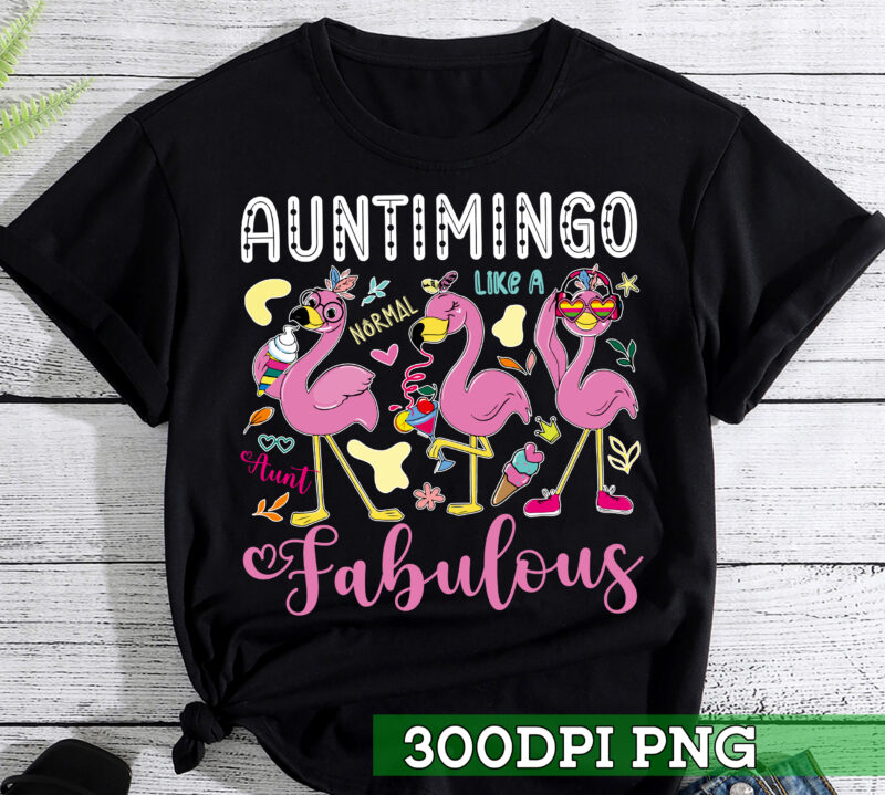 RD Womens Auntimingo Like A Normal Aunt – Funny Flamingo lovers